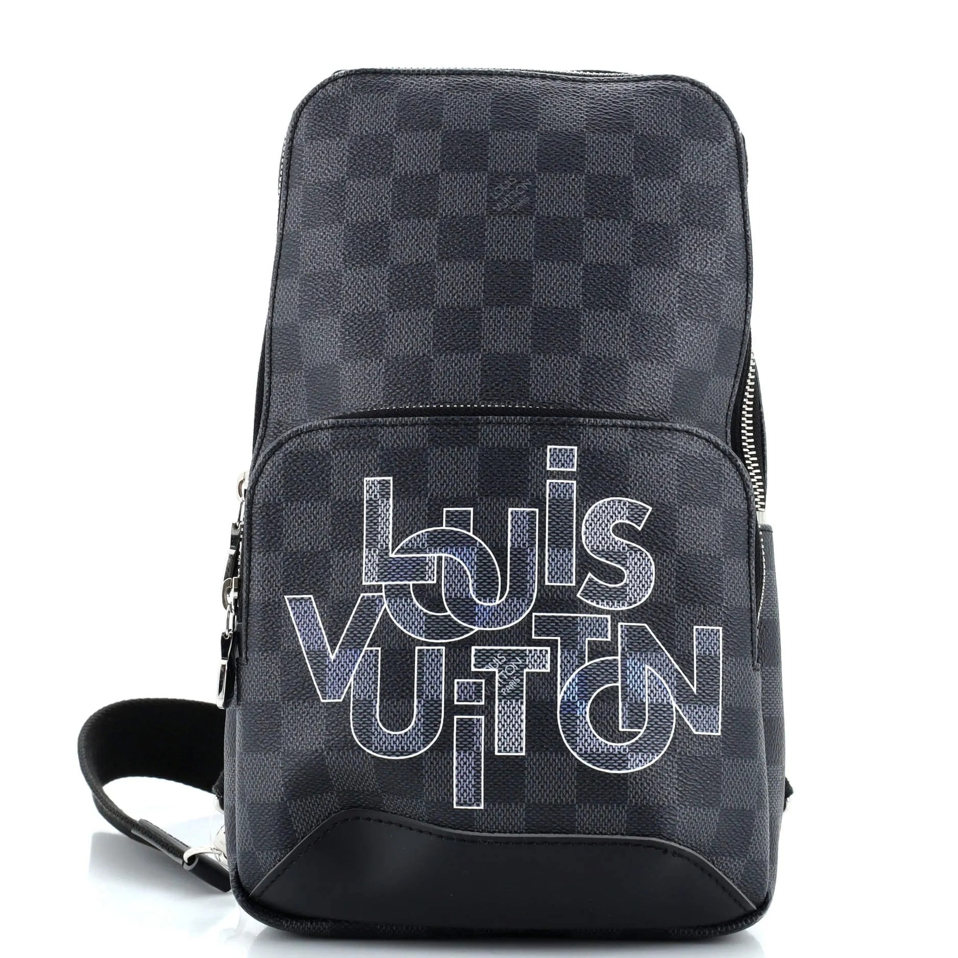 Avenue Sling Bag Limited Edition Interlinked Logo Damier Graphite