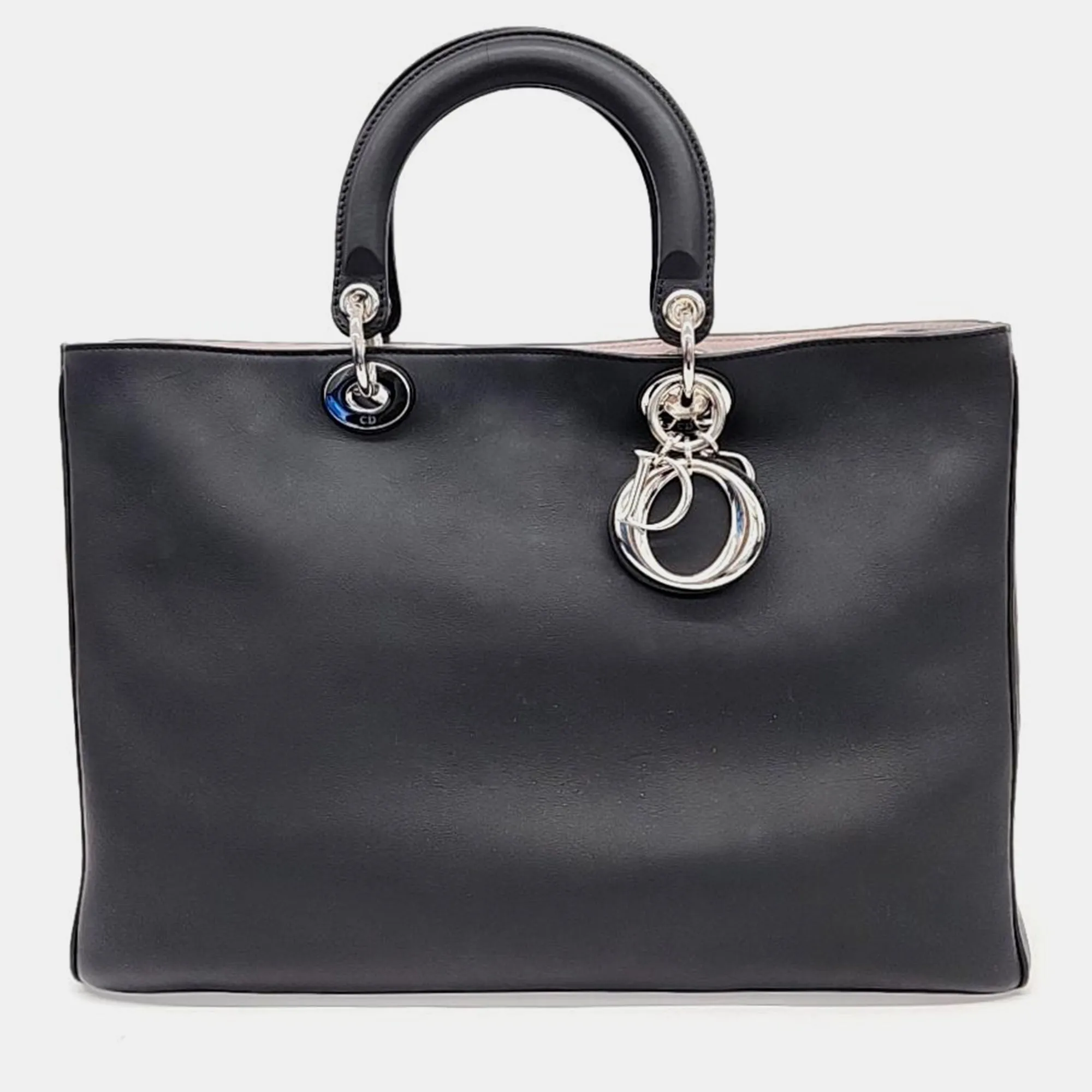 Black Leather Diorissimo Tote Bag