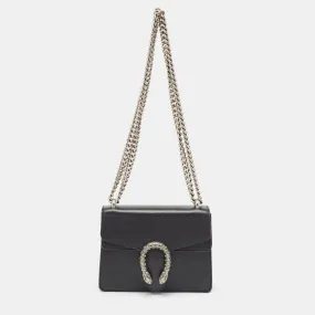 Black Leather Mini Dionysus Shoulder Bag