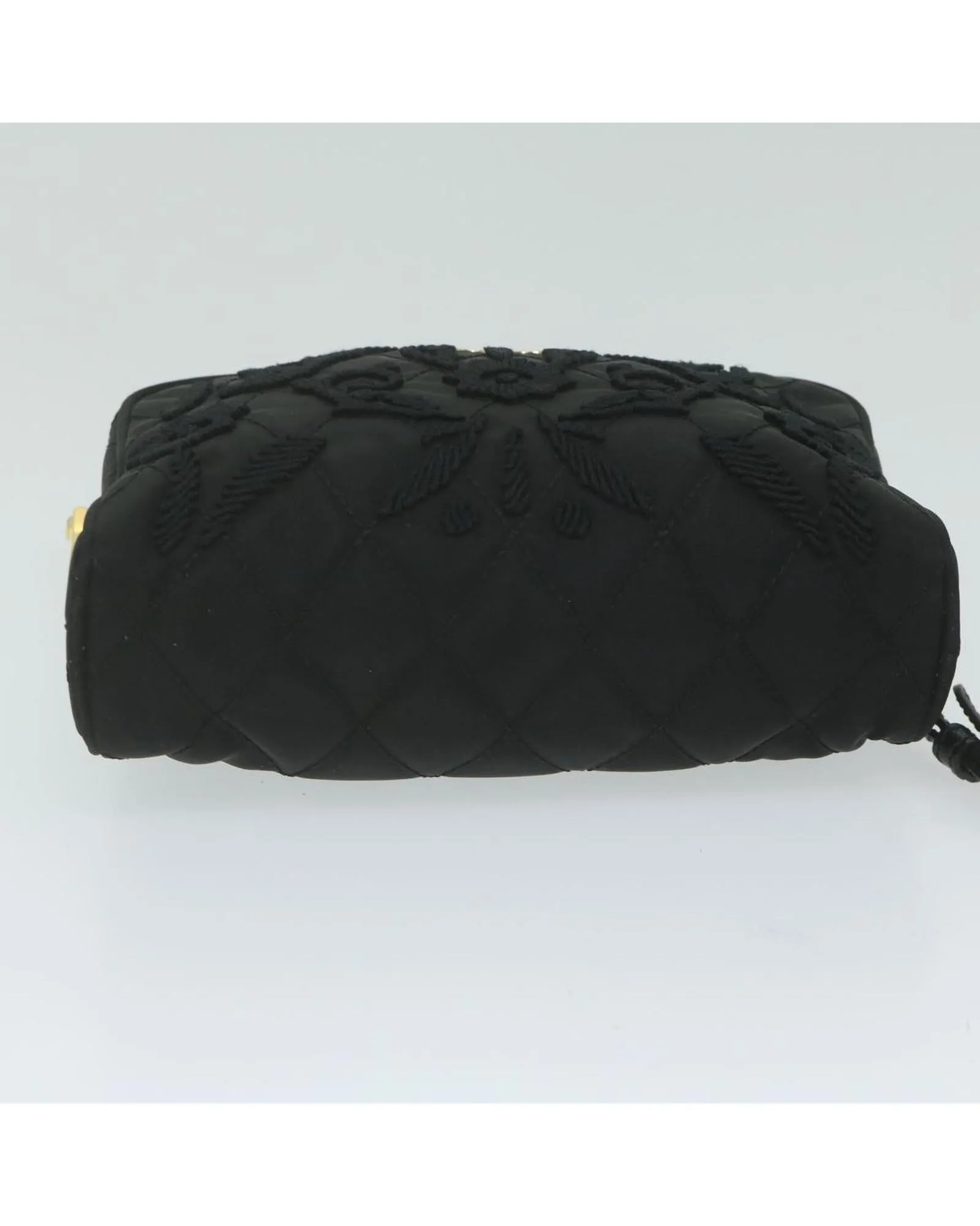 Black Nylon Embroidered Pouch with Guarantee Card - Made in Italy