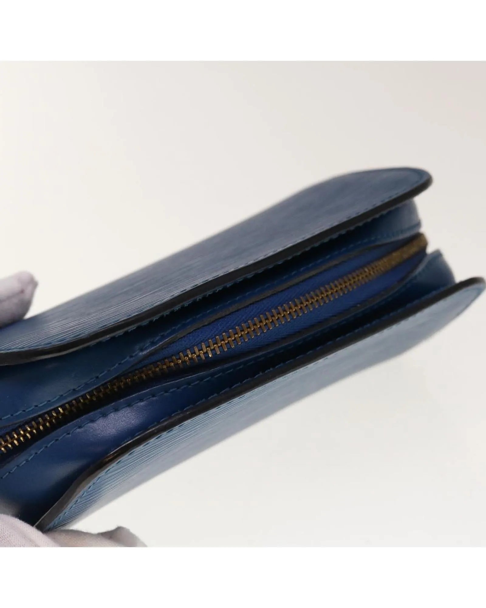 Blue Epi Leather Pouch - Small Size