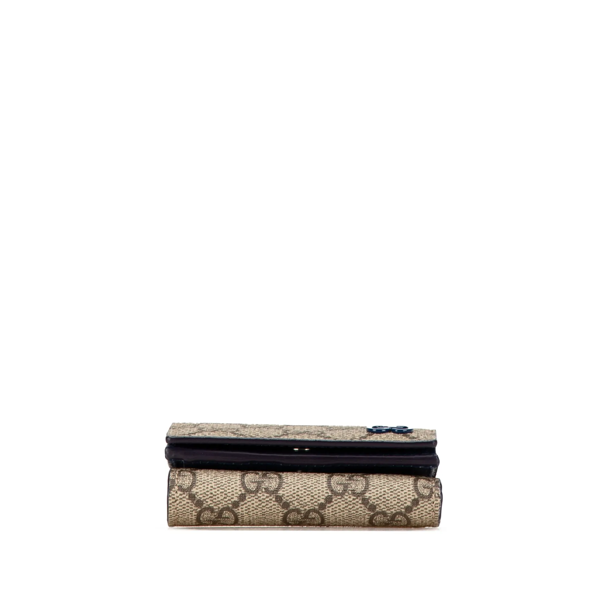 Brown Gucci GG Supreme Compact Wallet