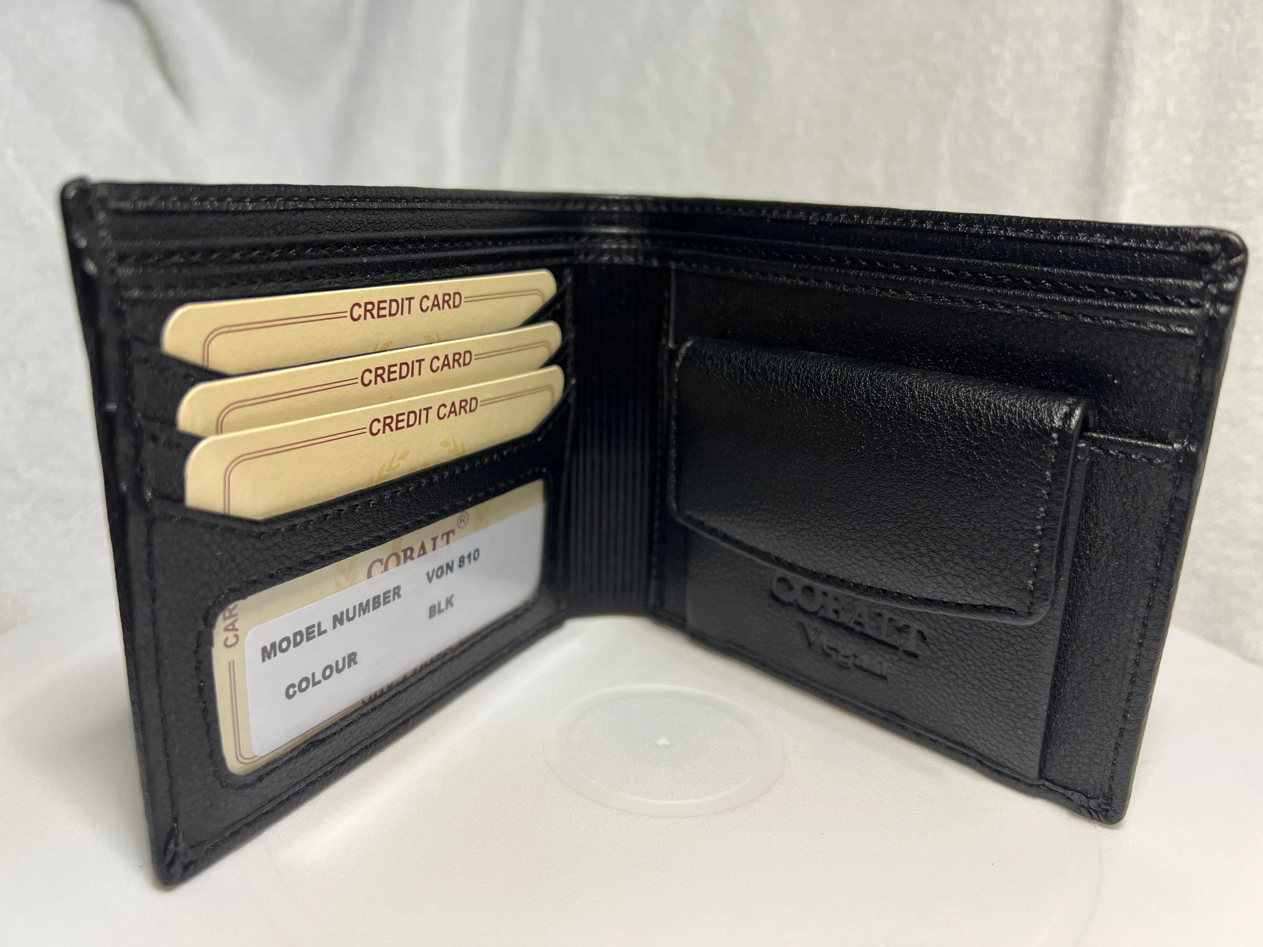 Cobalt's Vegan Wallets (with coin pocket)