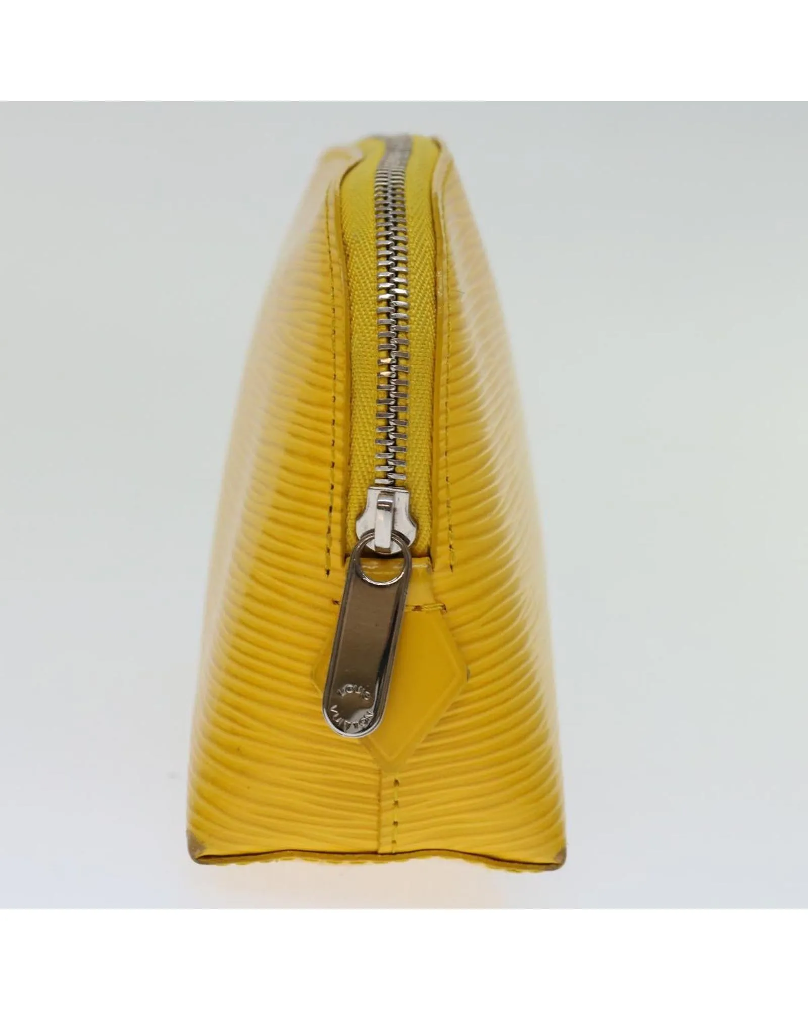 Epi Pochette Cosmetic Pouch in Yellow Citron Leather - LV Authentic