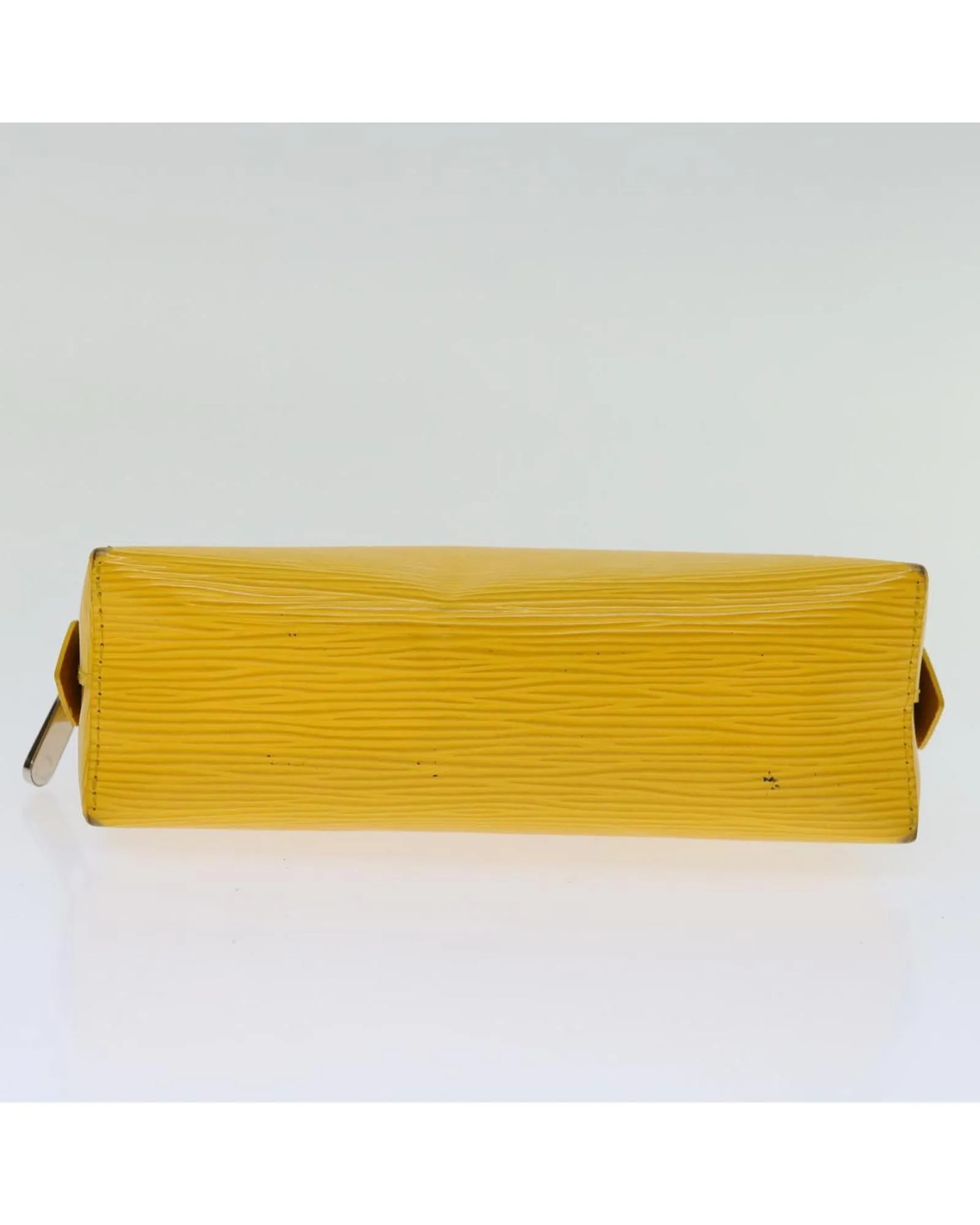 Epi Pochette Cosmetic Pouch in Yellow Citron Leather - LV Authentic