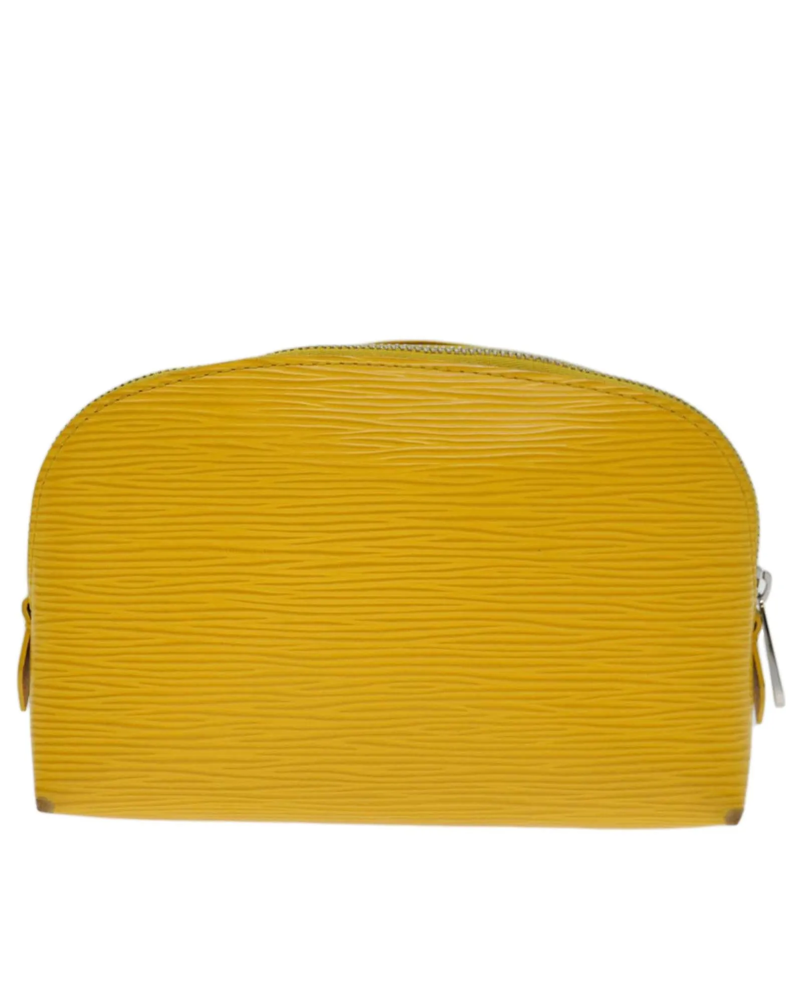 Epi Pochette Cosmetic Pouch in Yellow Citron Leather - LV Authentic