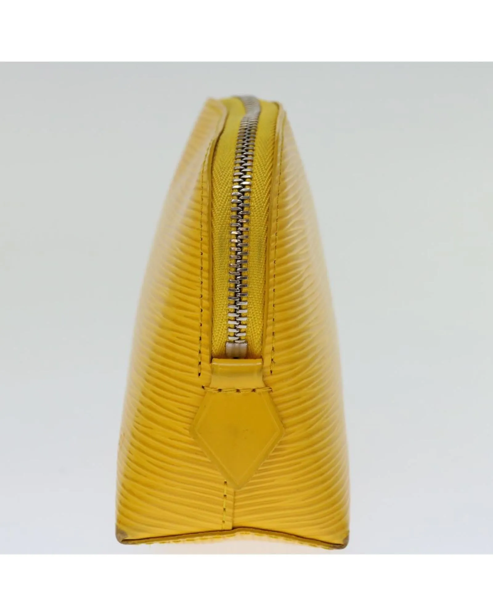 Epi Pochette Cosmetic Pouch in Yellow Citron Leather - LV Authentic