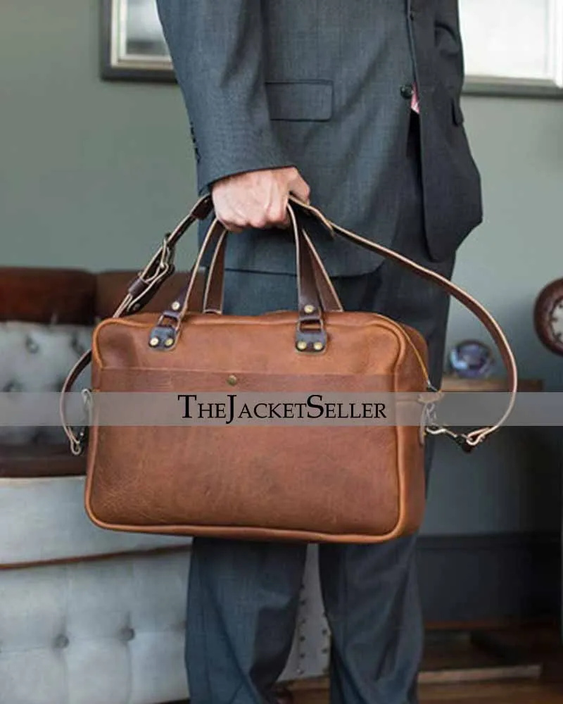 FULL GRAIN LEATHER BRIEFCASE | THE JACKET SELLER