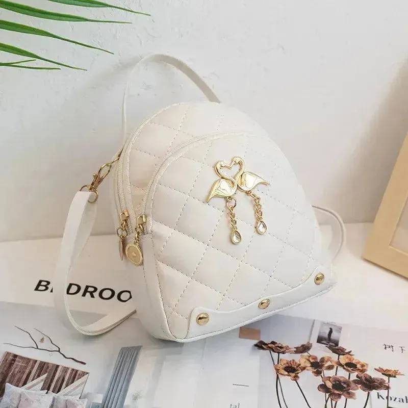 Ins-Style Swan Embroidery Backpack