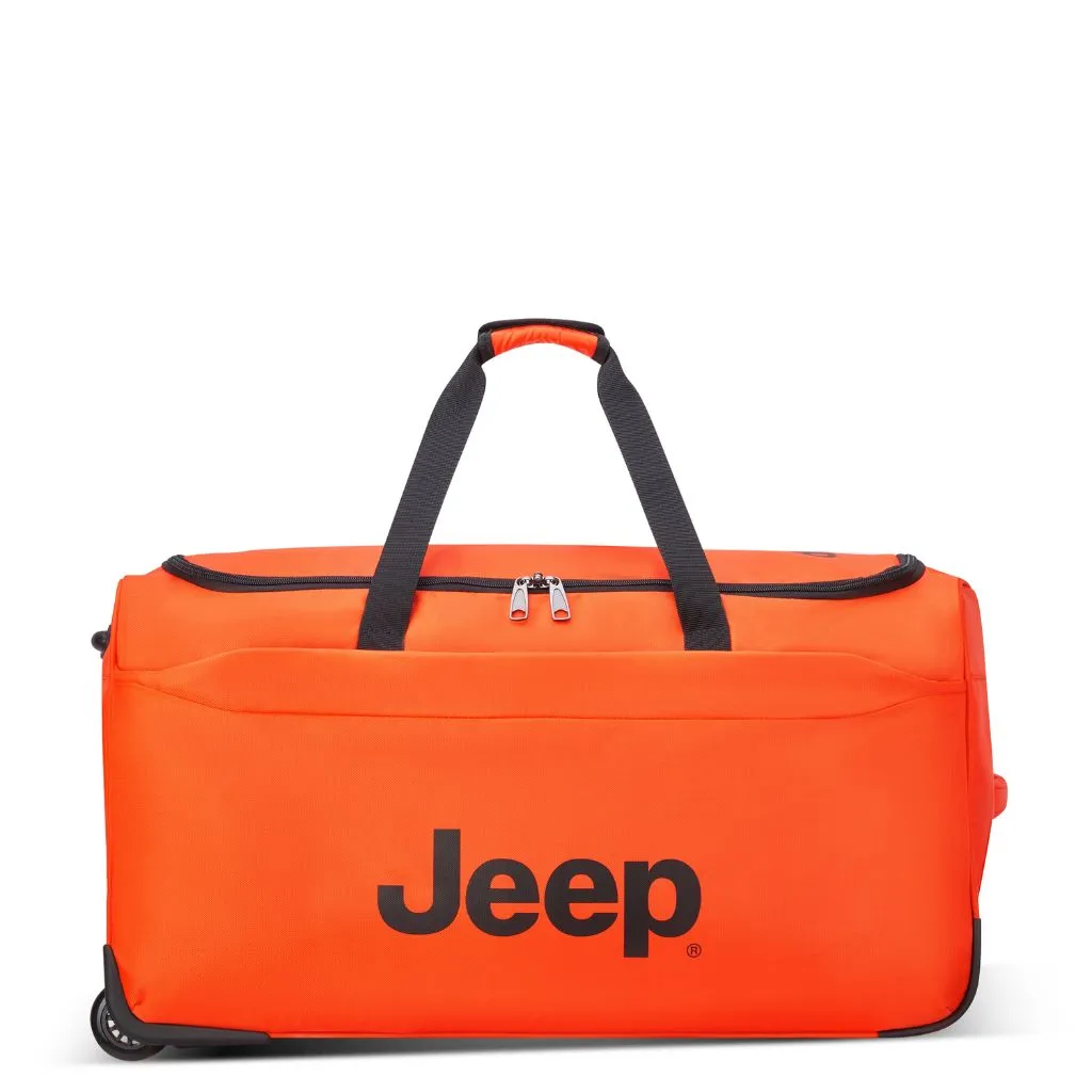 Jeep 73 cm Duel Wheel Lightweight Medium Duffle Bag - Orange