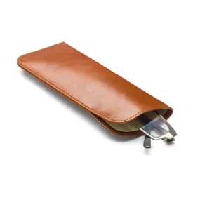 Large Leather Glasses Case - Havana Tan