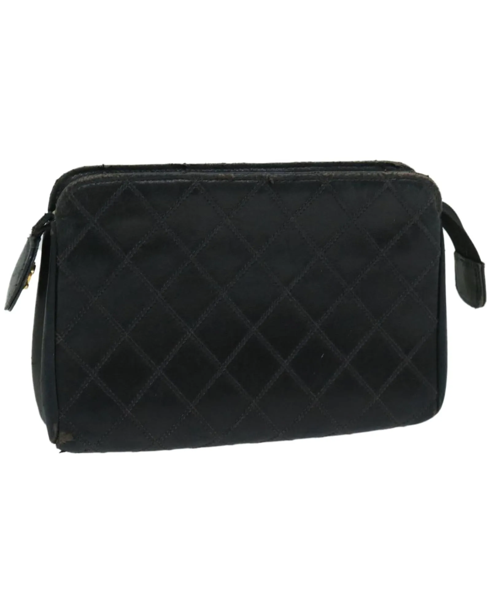 Leather Bicolore Pouch with Iconic CC Logo by CHANEL