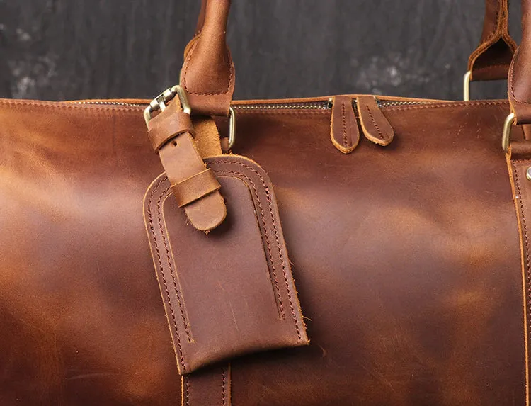 Luxury Business Travel Genuine Leather Duffle Bag