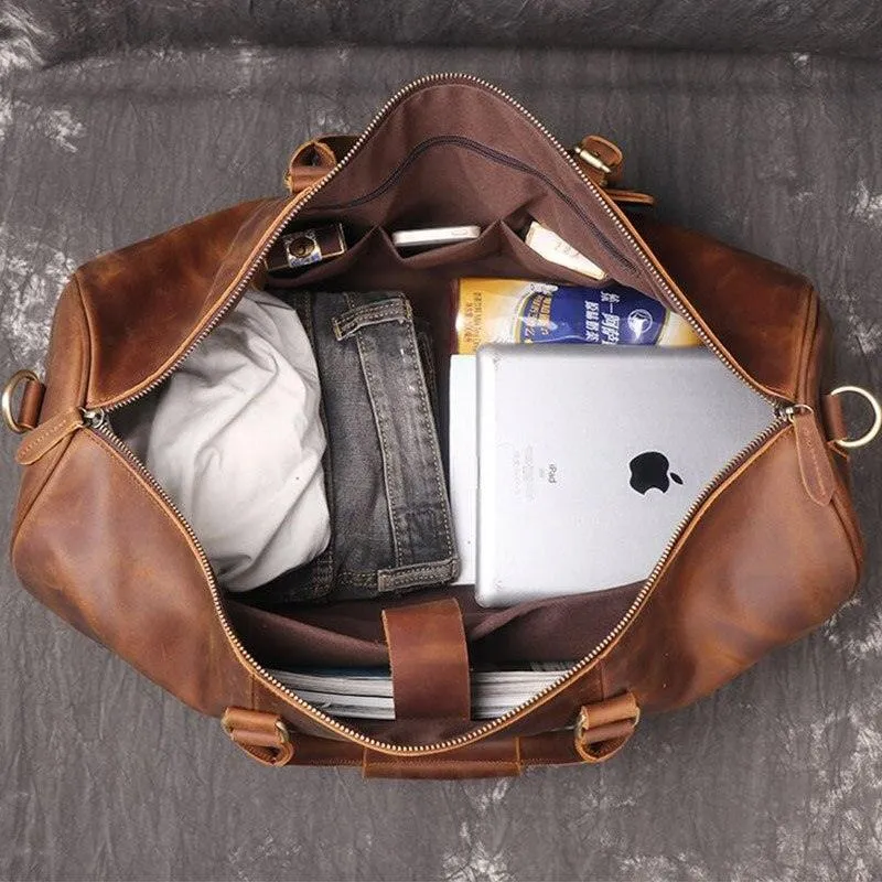 Luxury Business Travel Genuine Leather Duffle Bag