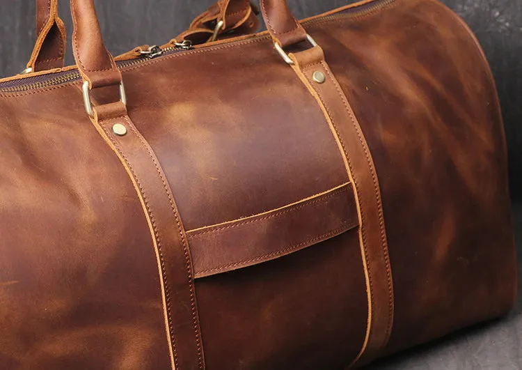 Luxury Business Travel Genuine Leather Duffle Bag