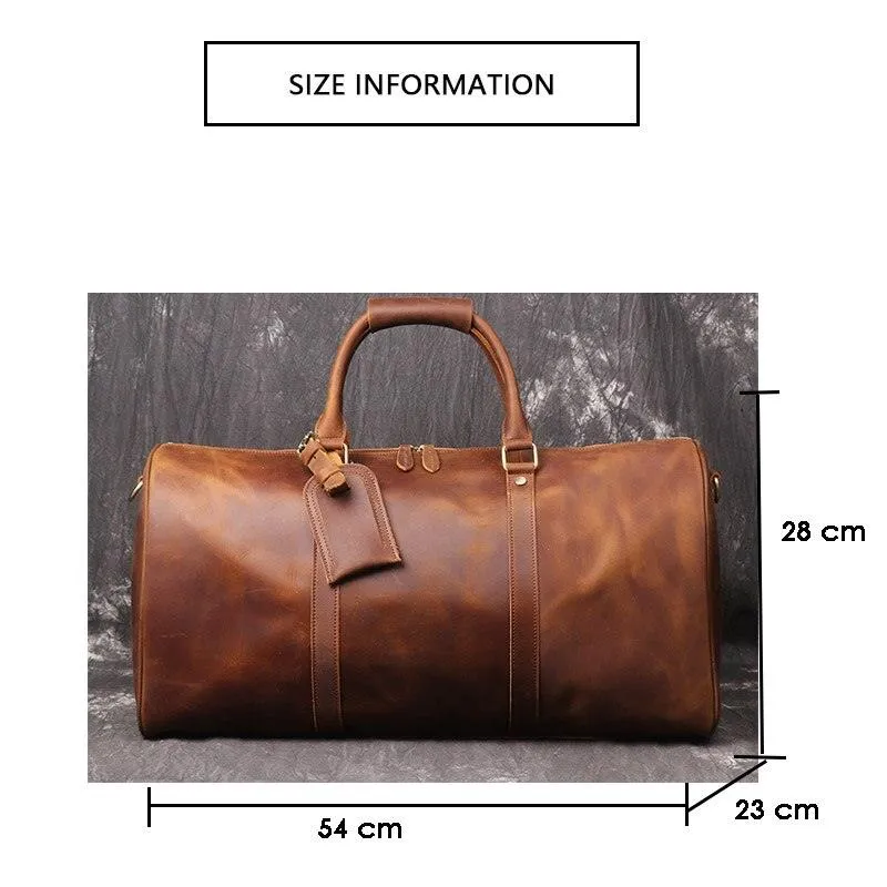 Luxury Business Travel Genuine Leather Duffle Bag