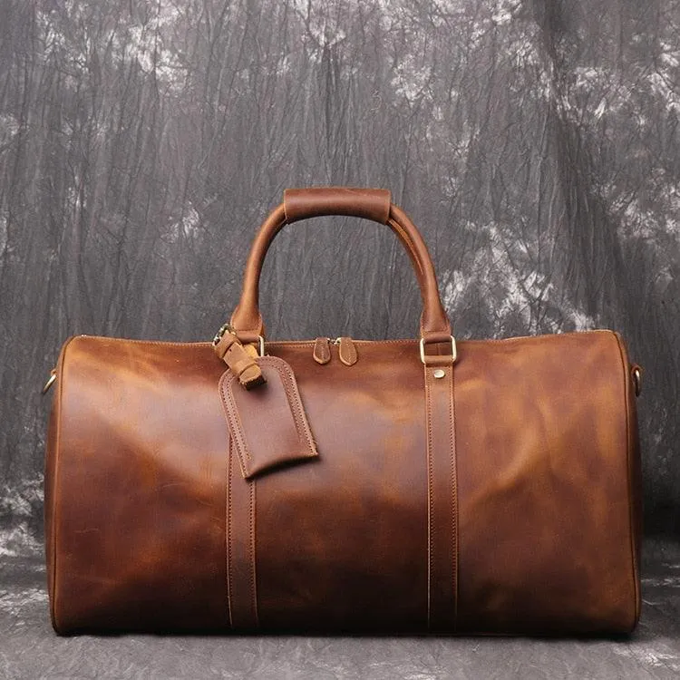 Luxury Business Travel Genuine Leather Duffle Bag