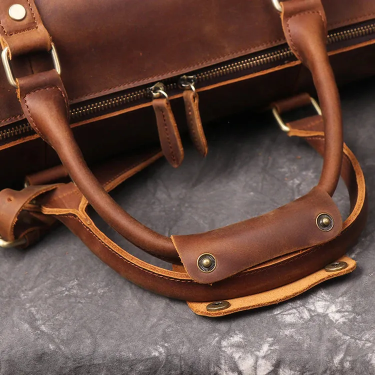 Luxury Business Travel Genuine Leather Duffle Bag