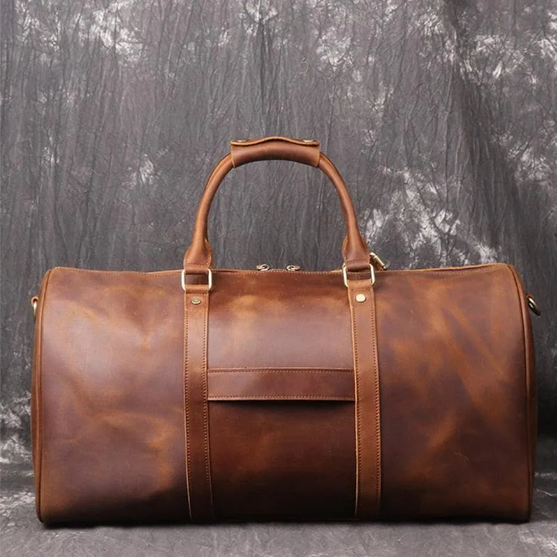 Luxury Business Travel Genuine Leather Duffle Bag