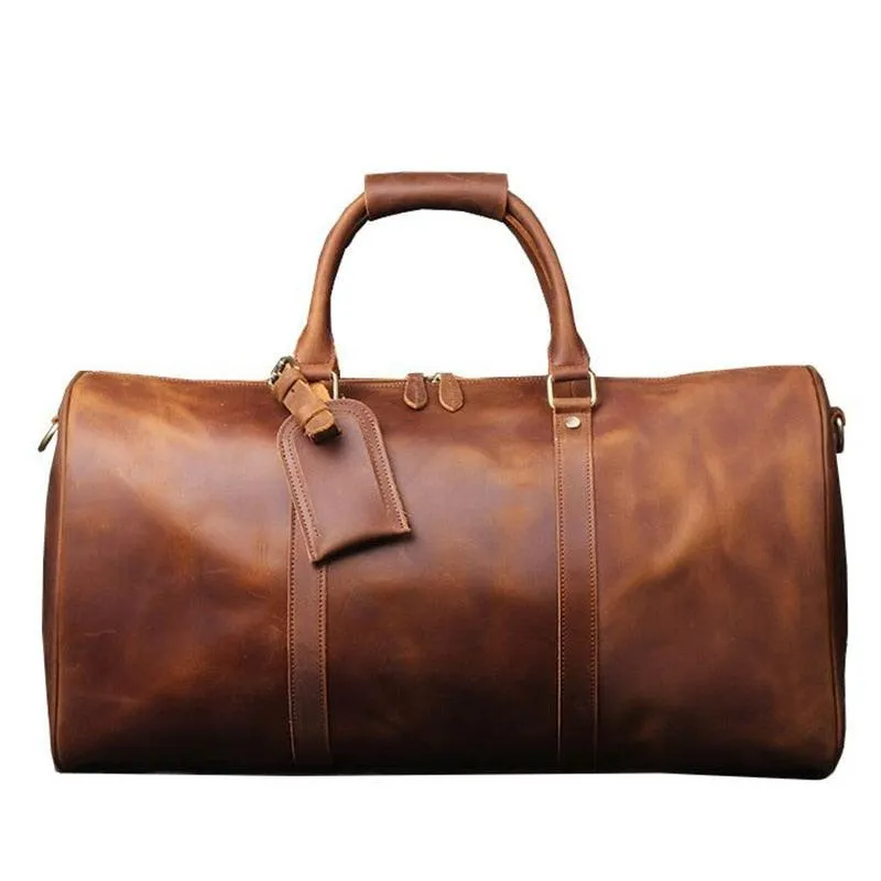 Luxury Business Travel Genuine Leather Duffle Bag