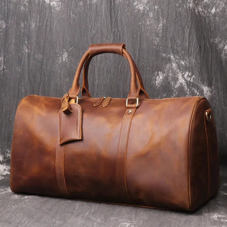 Luxury Business Travel Genuine Leather Duffle Bag