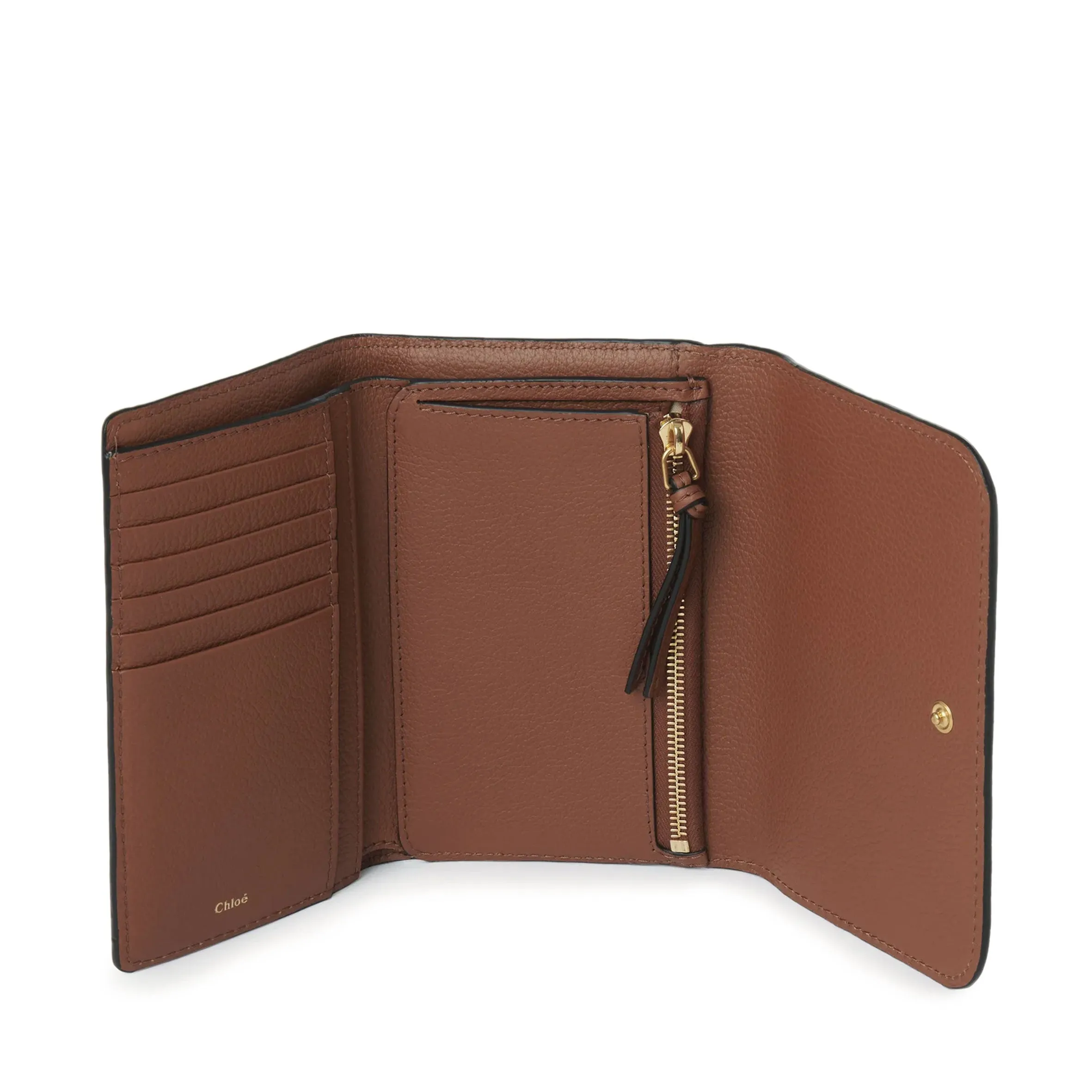 Marcie Compact Wallet, Tan