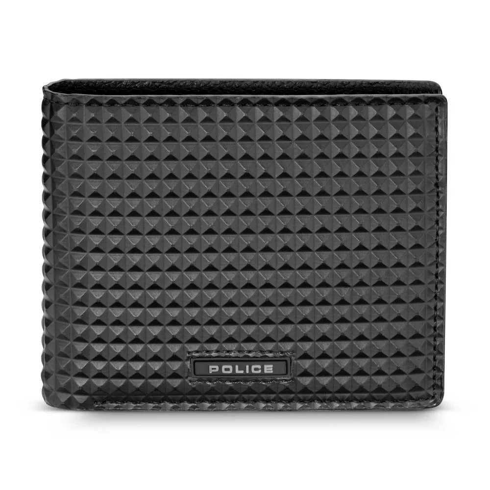 Men Pyramid Black Wallet