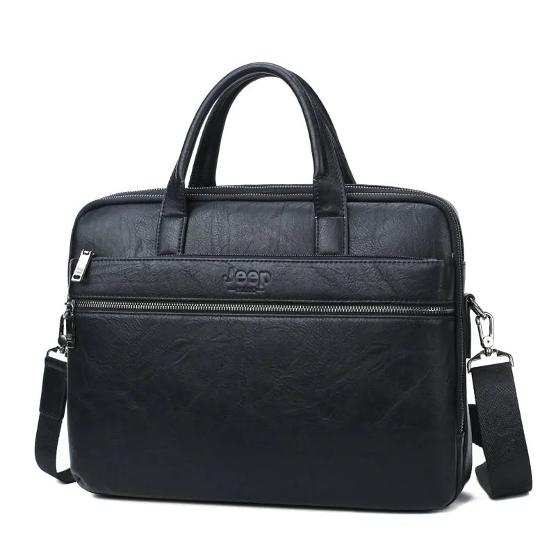 Men's Leather Briefcase For 14 Inches Laptop