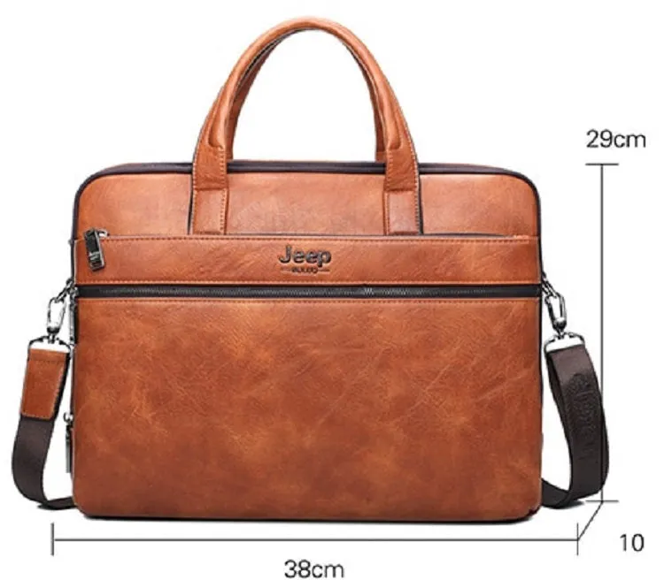 Men's Leather Briefcase For 14 Inches Laptop