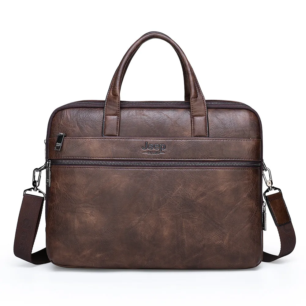 Men's Leather Briefcase For 14 Inches Laptop