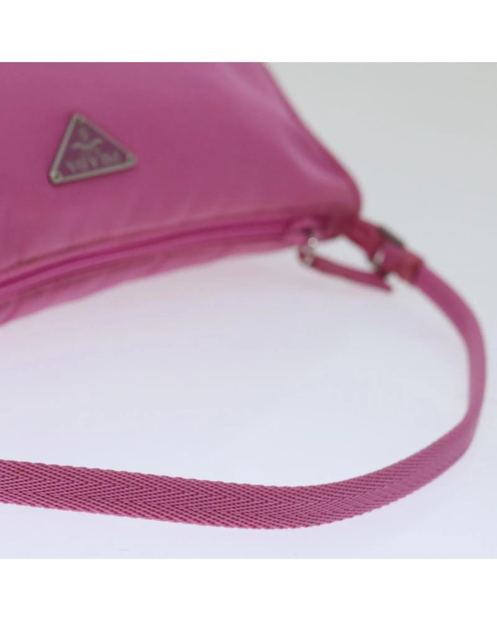 Nylon Accessory Pouch in Pink by PRADA