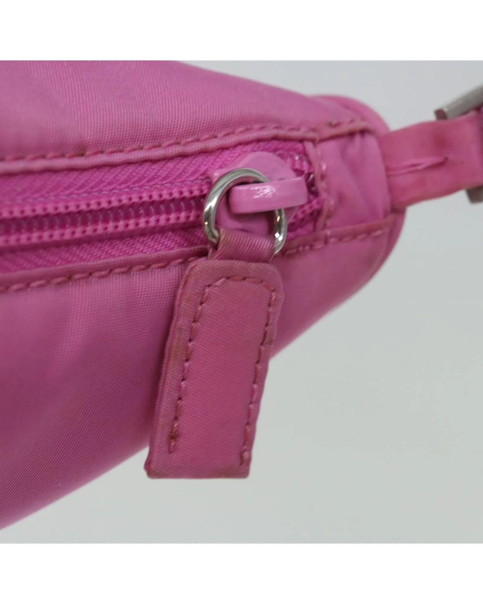 Nylon Accessory Pouch in Pink by PRADA