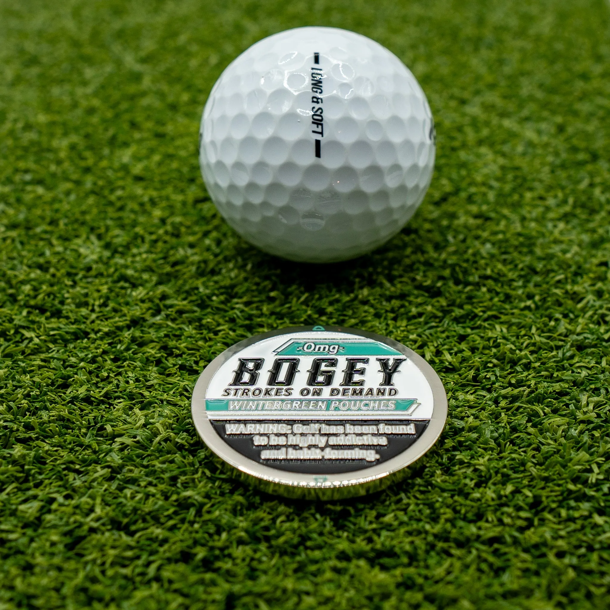 "BOGEY" BALL MARKER - Wintergreen