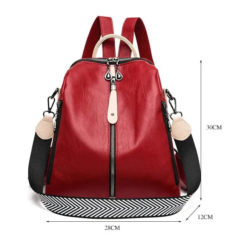 Stylish High-Quality Soft Leather Women's Backpack