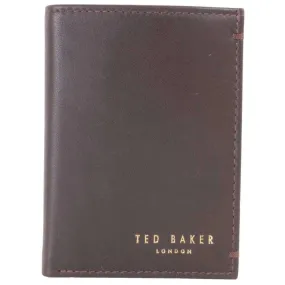 Ted Baker Jonny's Leather Card Holder Wallet in Chocolate Brown