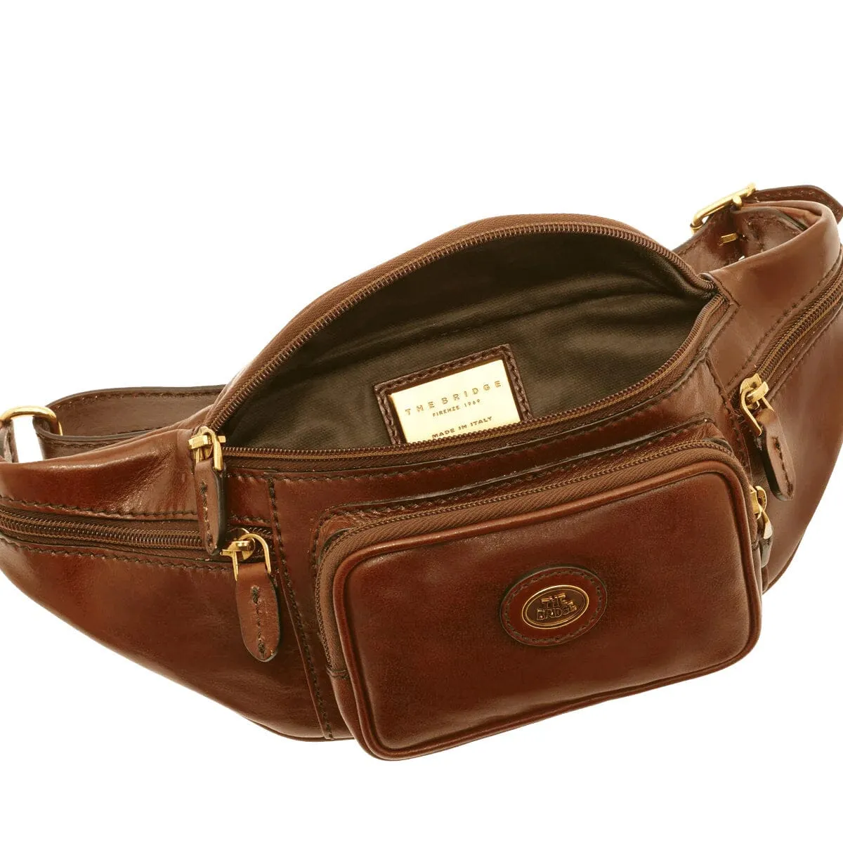 The Bridge Story Viaggio Leather Waist Pouch with Pockets