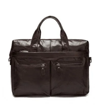 Vintage Men's Briefcase Of Genuine Leather