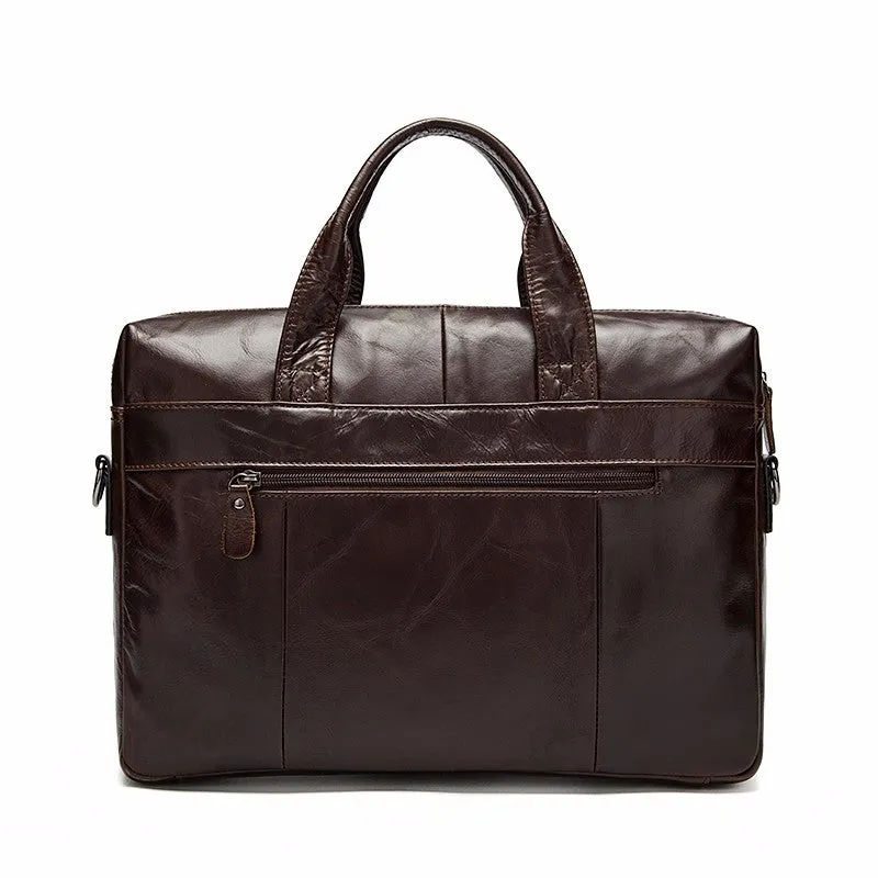 Vintage Men's Briefcase Of Genuine Leather